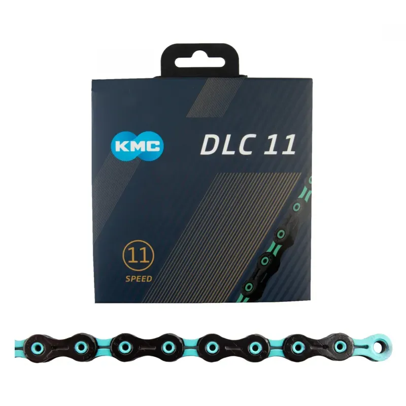 KMC X11SL DLC 11-speed 116-link Chain in Turquoise