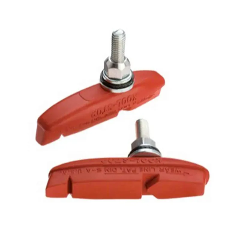 Koolstop Thinline Replacement Threaded Cantilever Brake Pads in Red