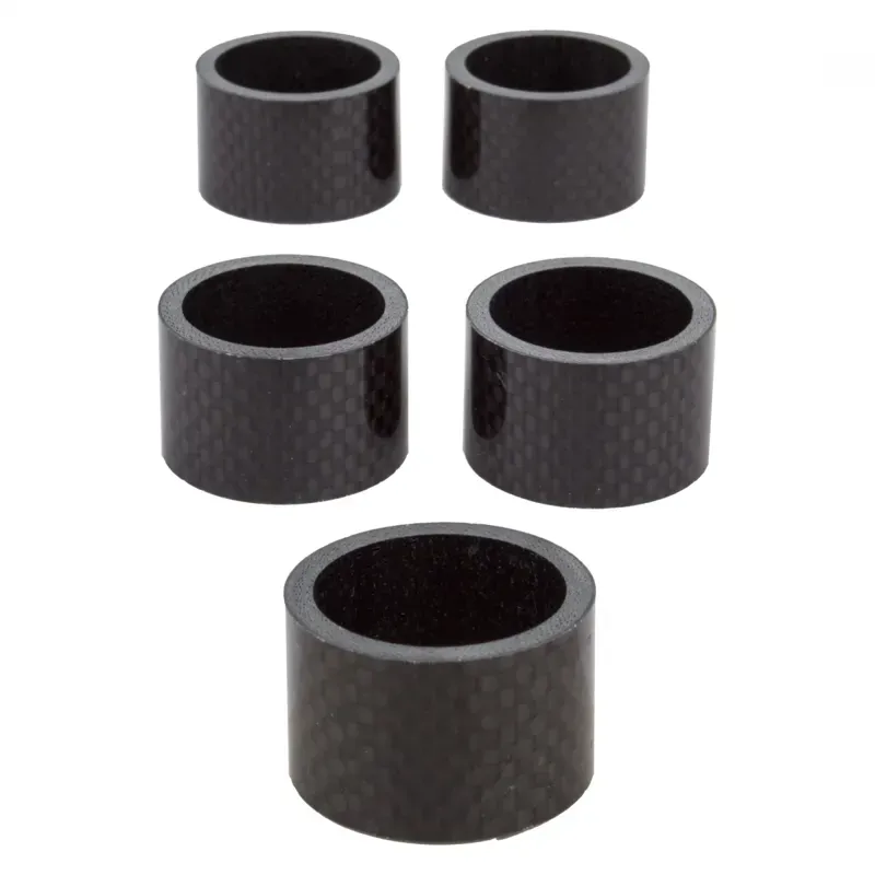 Origin8 C/F 20mmx1in Bag of 5 Carbon Headset Spacers in Black 