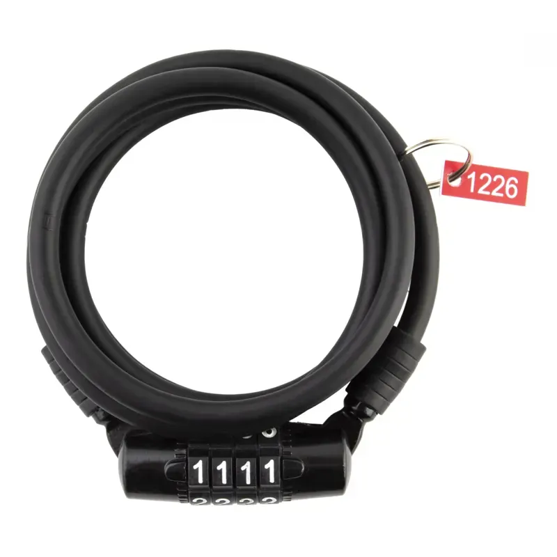 Sunlite Bike Leash Plus 6mmx3.6f Cable Combo Lock in Black