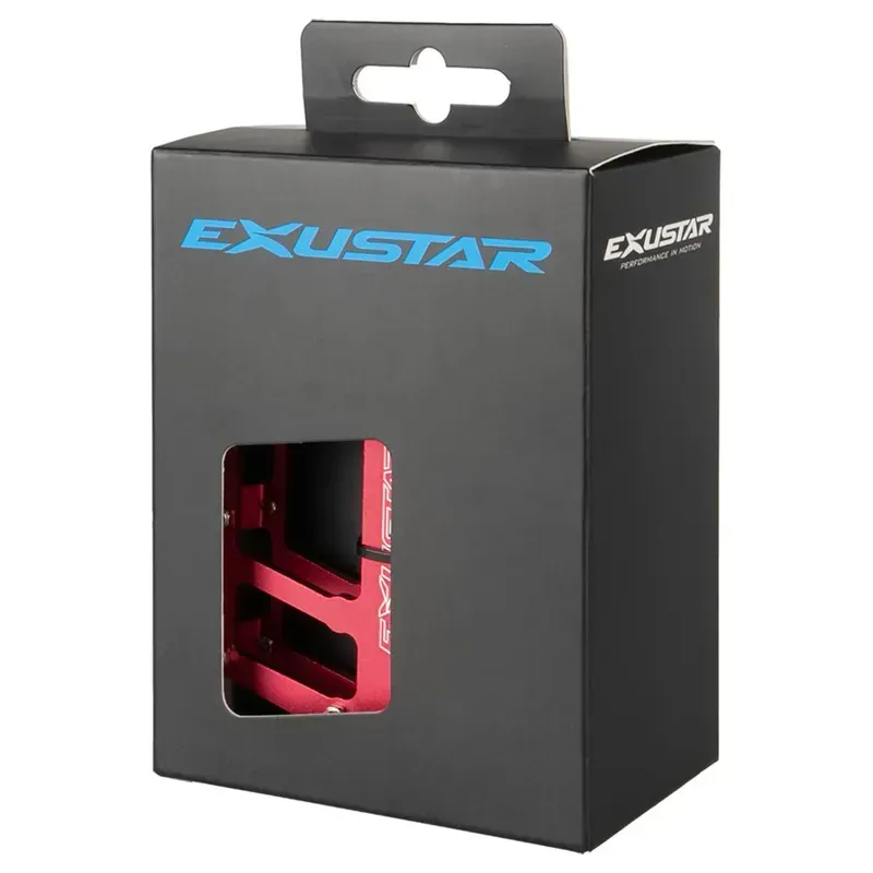 Exustar E-PB525 Flat Pedals in Red-1