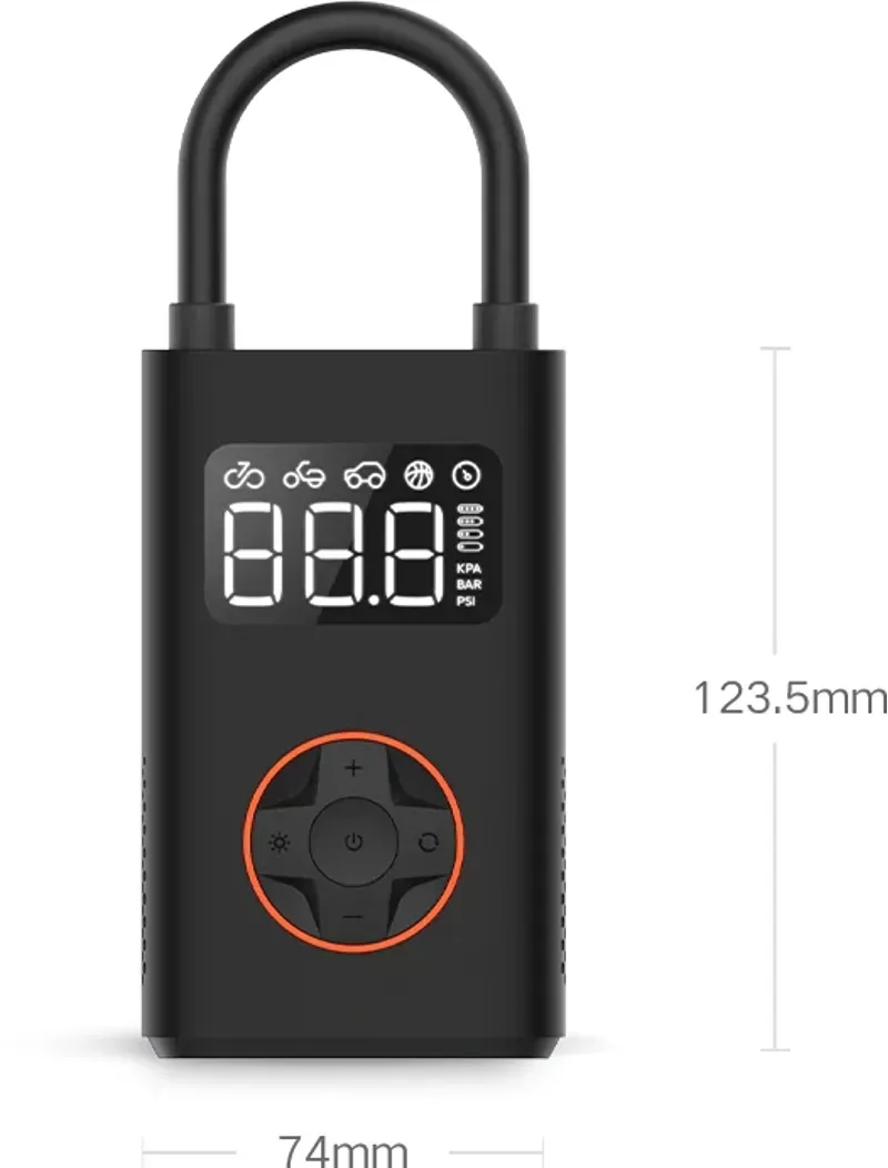Bikase N3 Digital Rechargeable Electric Tire Inflator in Black