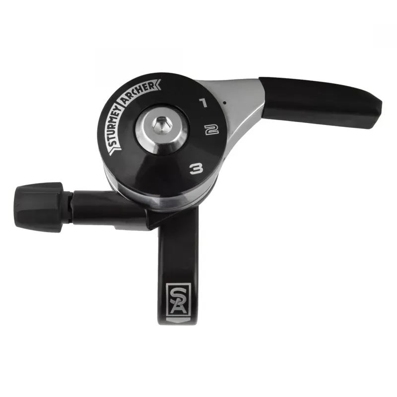 Sturmey Archer 3-speed 22.2mm RH Thumb Shifter w/ 1950mm Inner Cable in Black/Silver