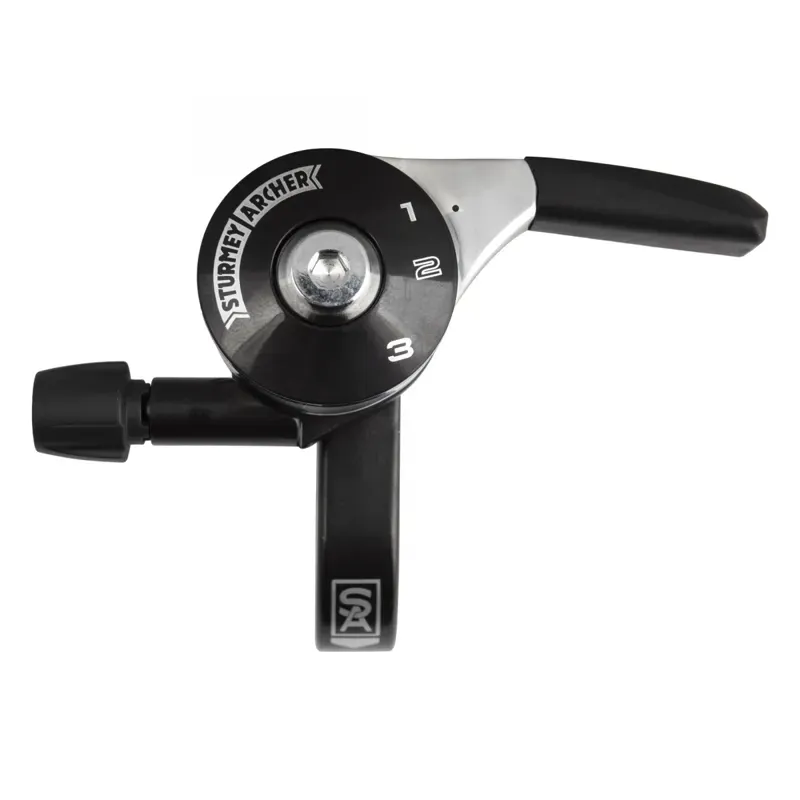 Sturmey Archer 3-speed 31.8mm RH Thumb Shifter w/ 1950mm Inner Cable in Black/Silver
