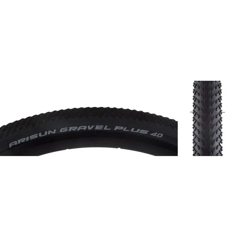 Arisun Gravel Plus 40 700x40c 60-tpi Folding Gravel Tire in Black