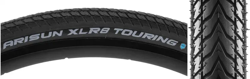 Arisun XLR8 Touring 60-tpi KD 700x38c Wire Tire in Black