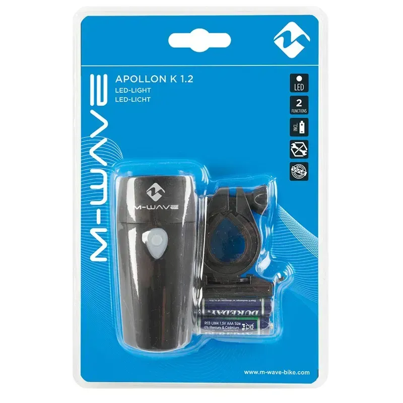 M-Wave Apollon K 1.2 Front Light in Black-1