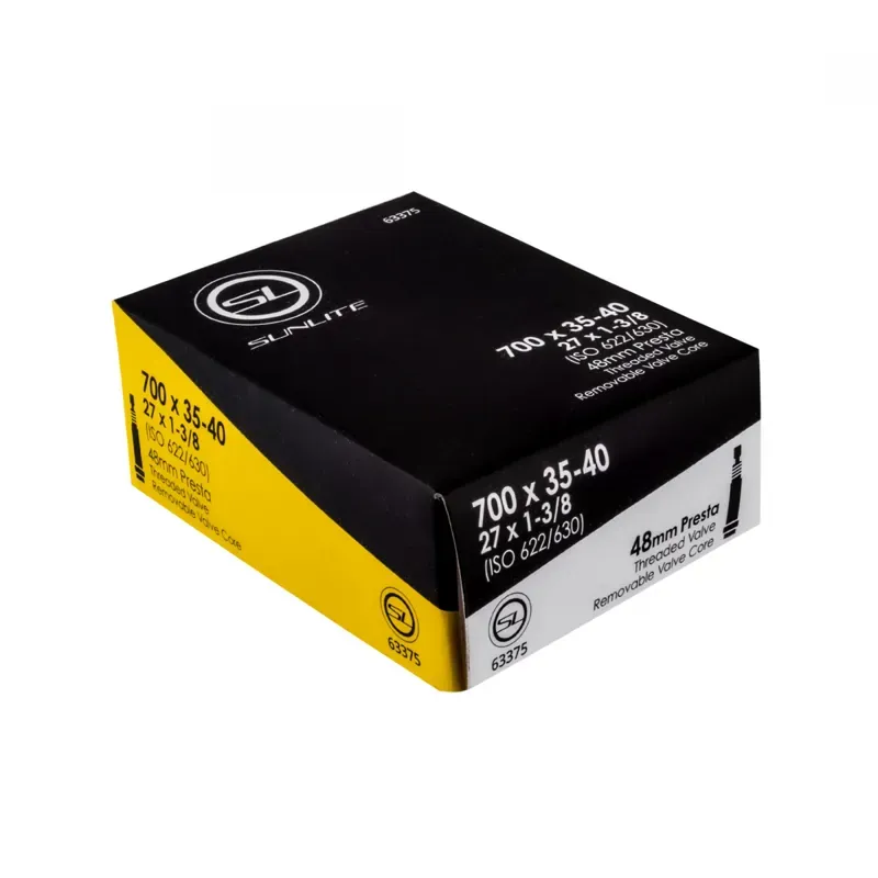 Sunlite PV48/SMTH/RC Inner Tube 33mm 700x35-40c/27x1 3/8 inch in Black