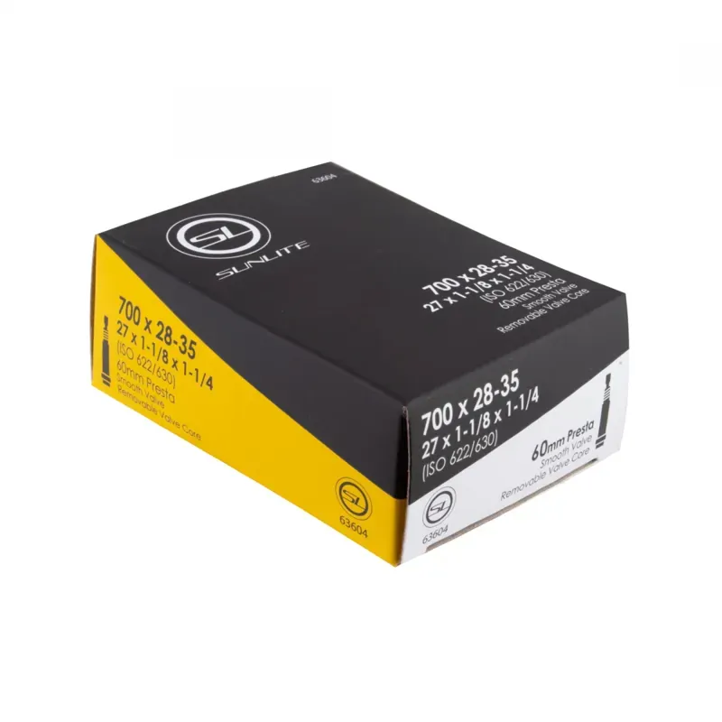 Sunlite PV48/SMTH/RC Inner Tube 30mm 700x28-35c/27x1 1/8x1 1/4 inch in Black