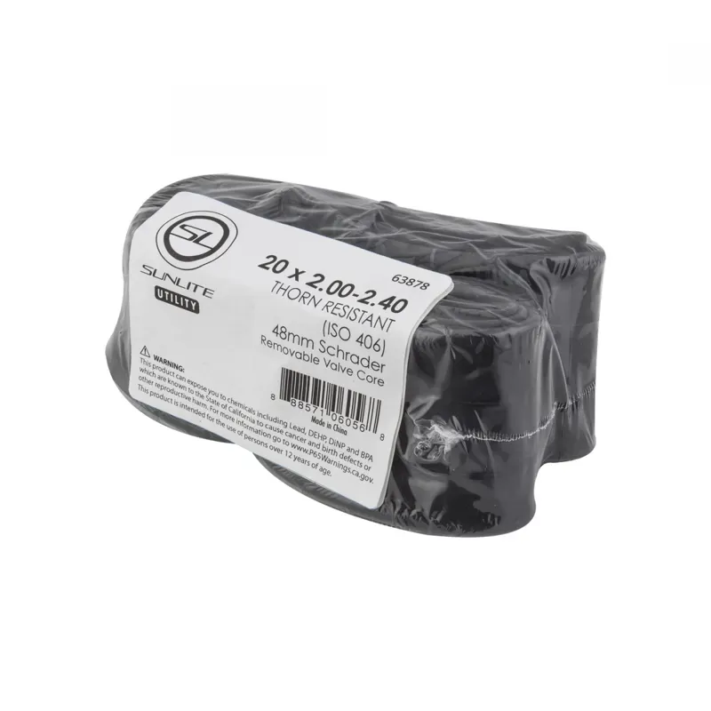 Sunlite Utili-T 20-box SV48 Thorn-resistant Inner Tubes - 57mm 20x2.00-2.40-inch