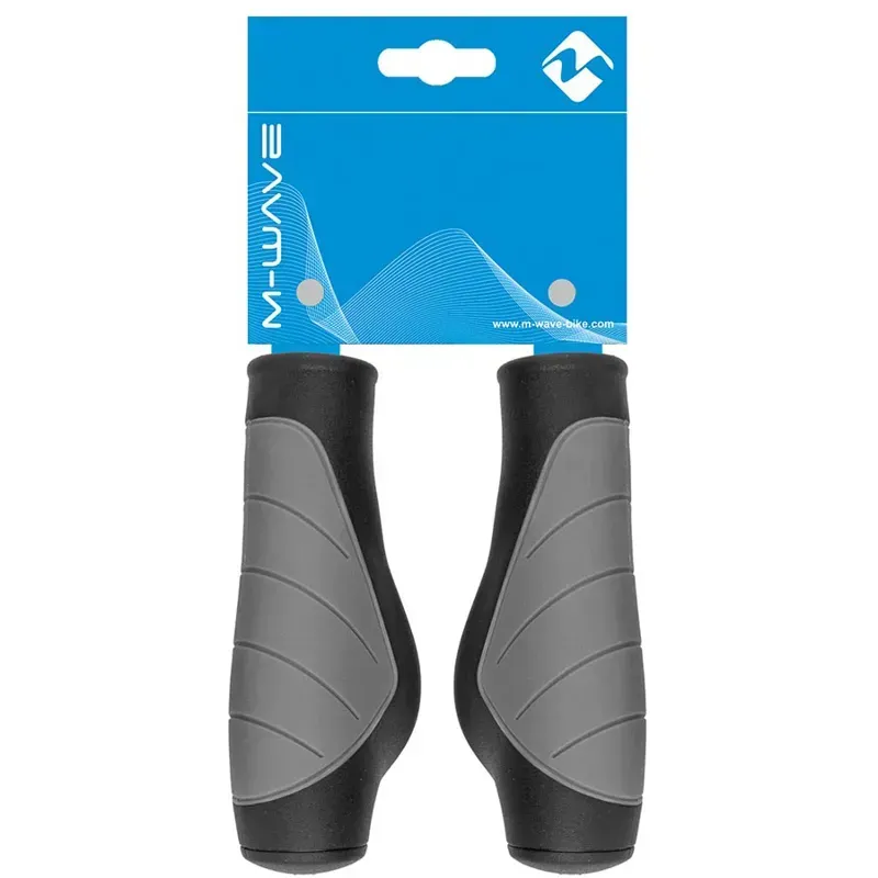 M-Wave Cloud Base 3 Handlebar Grips in Black/Gray-1