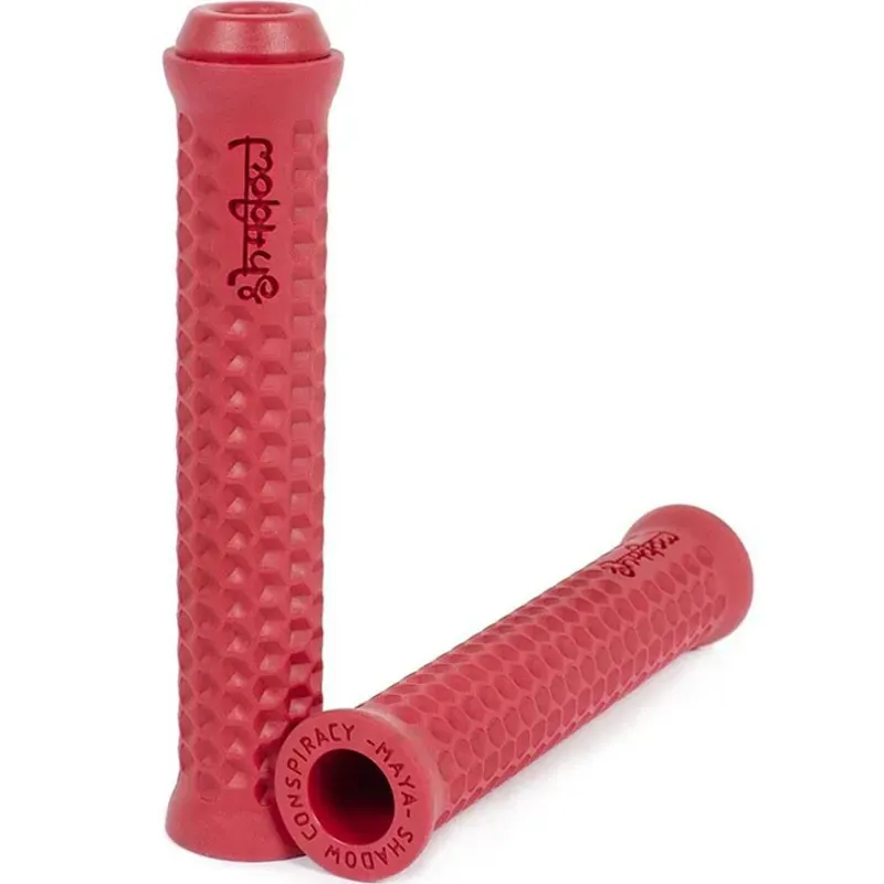 The Shadow Conspiracy Maya DCR 160mm Flangeless BMX Grips in Red