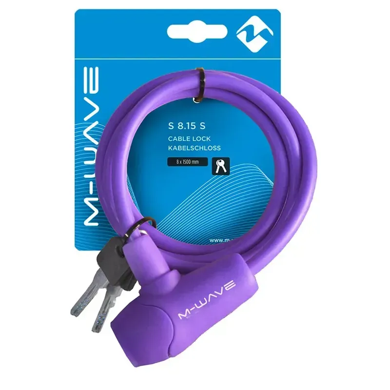M-Wave S 8.15 S Cable Lock In Purple-1