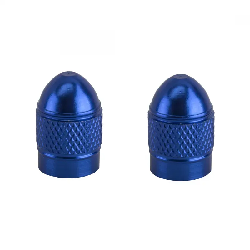 Sunlite Anodized Schrader Valve Caps in Blue