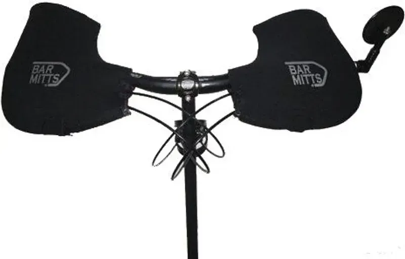 Bar Mitts Neoprene Flat Bar Mittens for Barend-Mirror - Sm./Med. Black