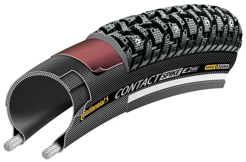 Continental CONTACT Spike 120 700x35c 120 Studs Tire in Black/Reflex-1