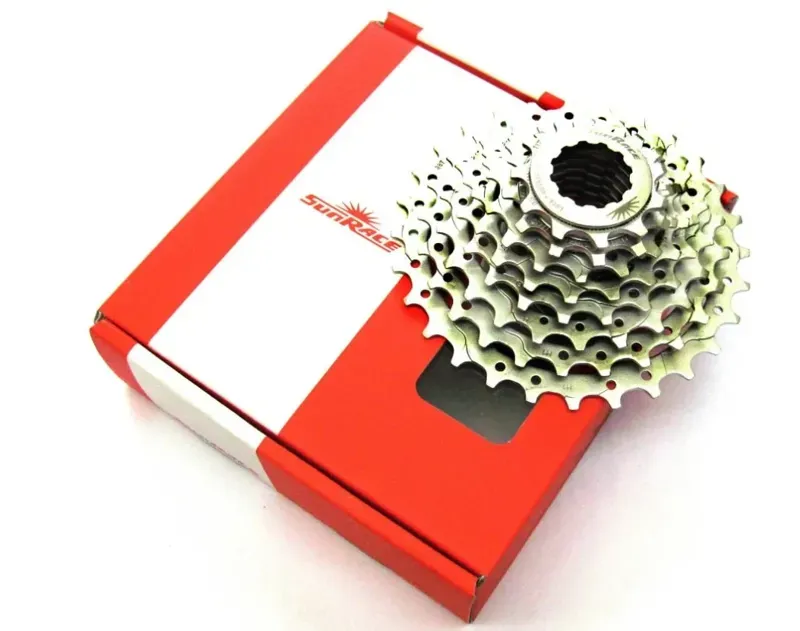 SunRace CSR86 8-speed 11-23-tooth Nickel Cassette in Silver