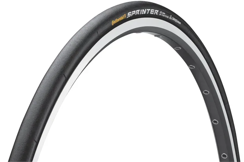 Continental Sprinter Tire - 26 X 22 Tubular Folding Black BlackChili SafetySystem Breaker Black 26 x 22