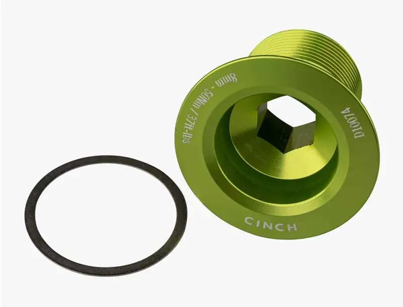 Race Face CINCH M18 NDS Crank Bolt w/ Washer in Gloss Green