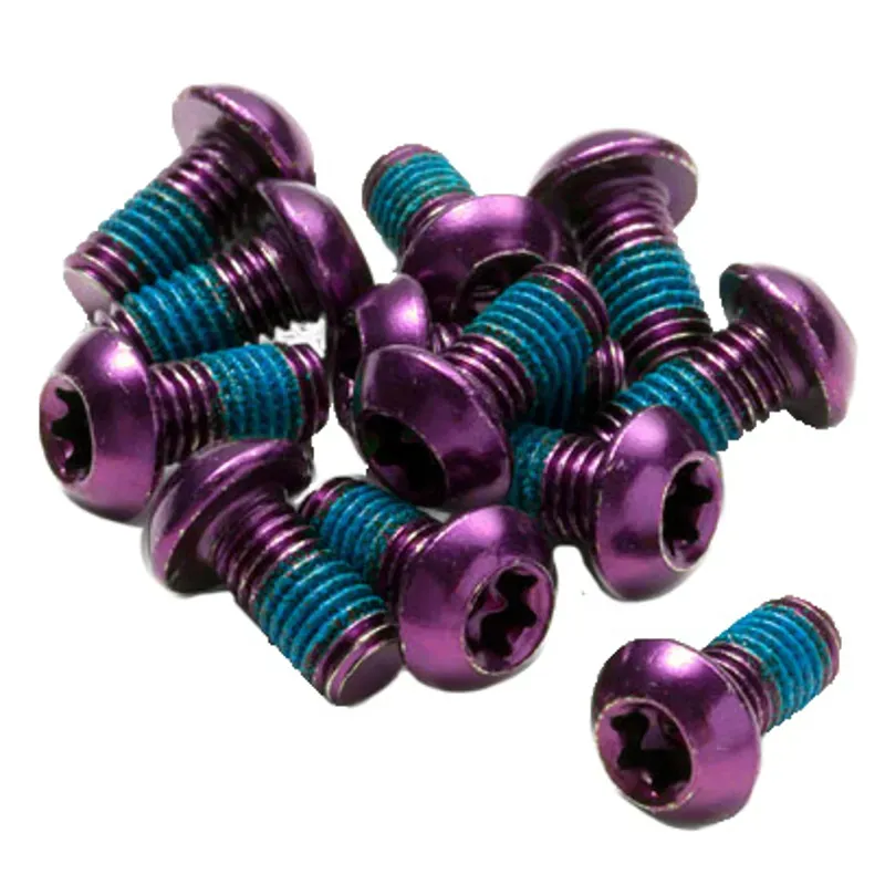 Reverse Disk Rotor M5x10 Bolts in Purple