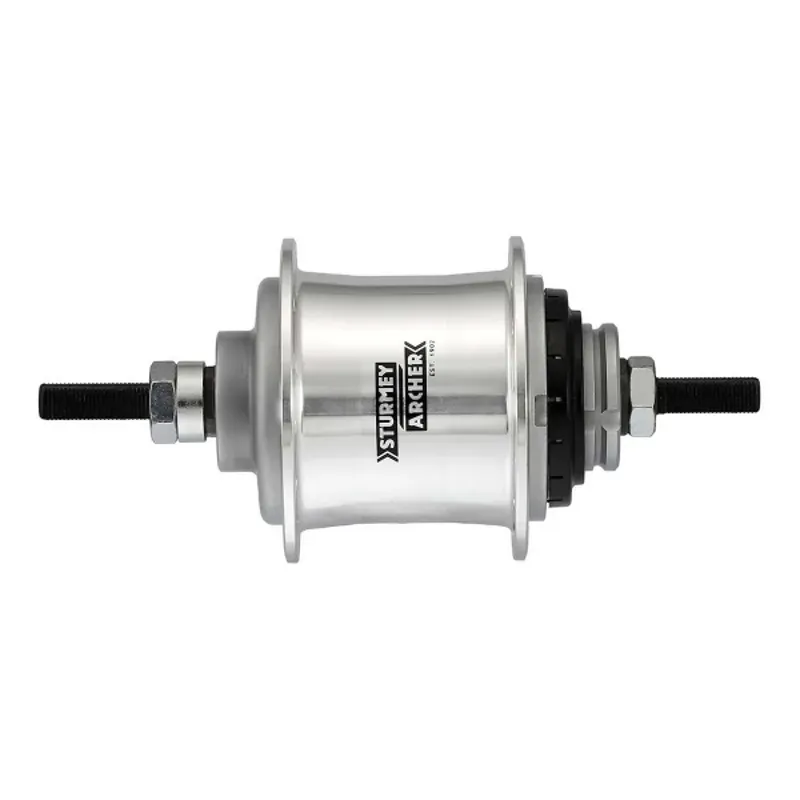 Sturmey Archer S-RF3 3 Speed Rear Hub with Trim Kit/Twist Shifter in Silver-1