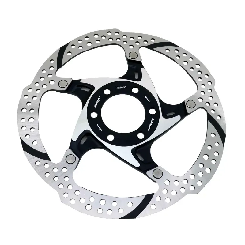 TRP TRP-33 2-piece Slotted 6-bolt 180mm Rotor in Silver/Black
