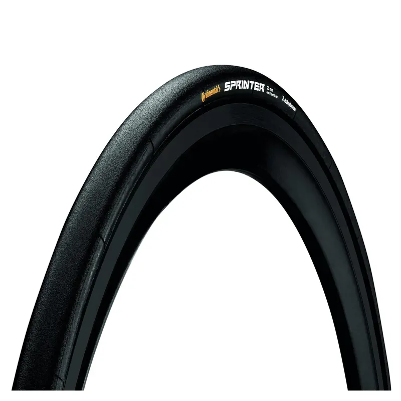 Continental Sprinter Tire - 700 X 25 Tubular Folding Black BlackChili SafetySystem Breaker Black 700 x 25
