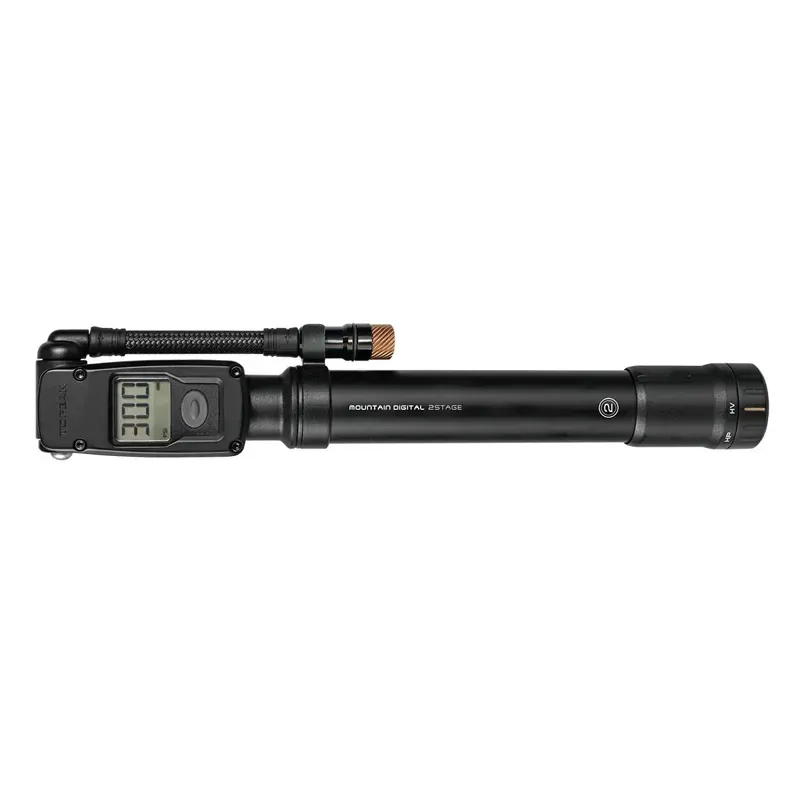Topeak Mountain 2Stage Digital Pump In Black